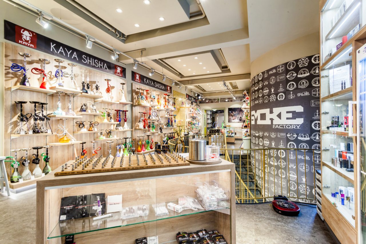 Ladeninnenraum von SmokeFactory am Kölner Neumarkt